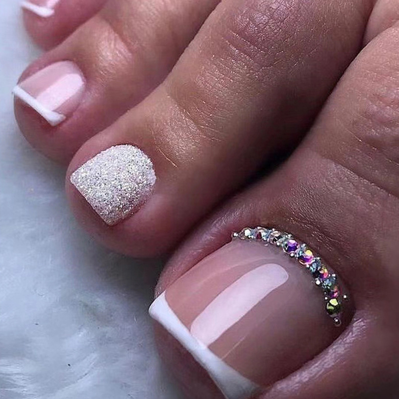 Nail Art Gliter - 24 шт. накладных ногтей для педикюра