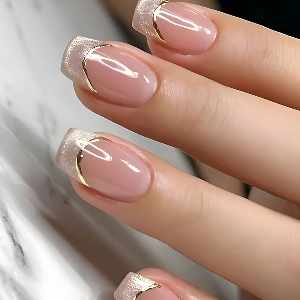 Nail Art Press On - Накладные ногти средней длины для женщин