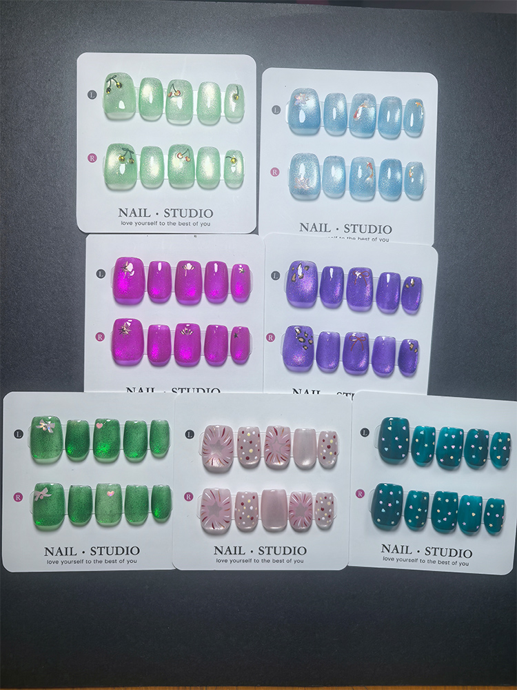 Nail Art Eye Cat - Накладные ногти «Кошачий глаз», 10 шт.,