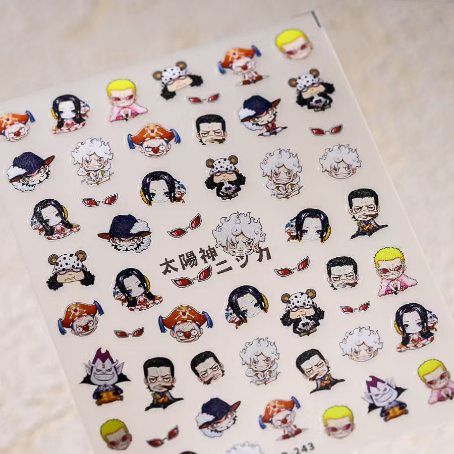 Nail Art Zoro One Piece - 1 шт. Новые 5D наклейки для