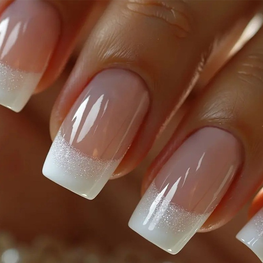 Nail Art Gliter - 24 шт./набор, средние квадратные накладные ногти