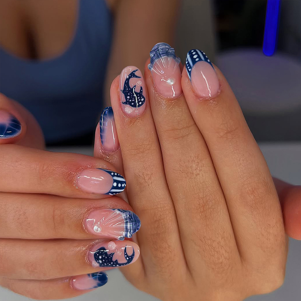 Nail Art Press On - 24 шт. накладных ногтей с 3D-гелевым