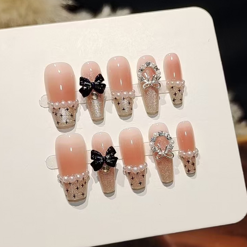 Nail Art Press On - 10 шт. французских накладных ногтей с