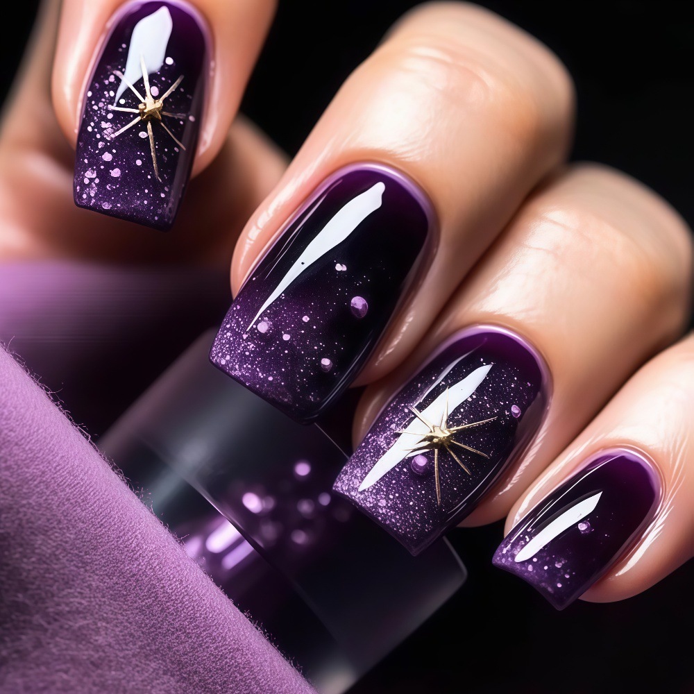 Nail Art Press On - Короткие средней длины накладные ногти с