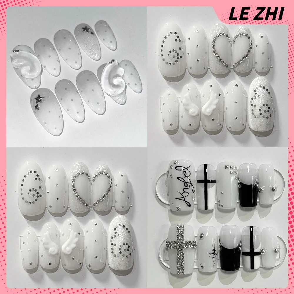 Nail Art Overlay - Y2K Ретро Крылья Звезды Блеск Пресс