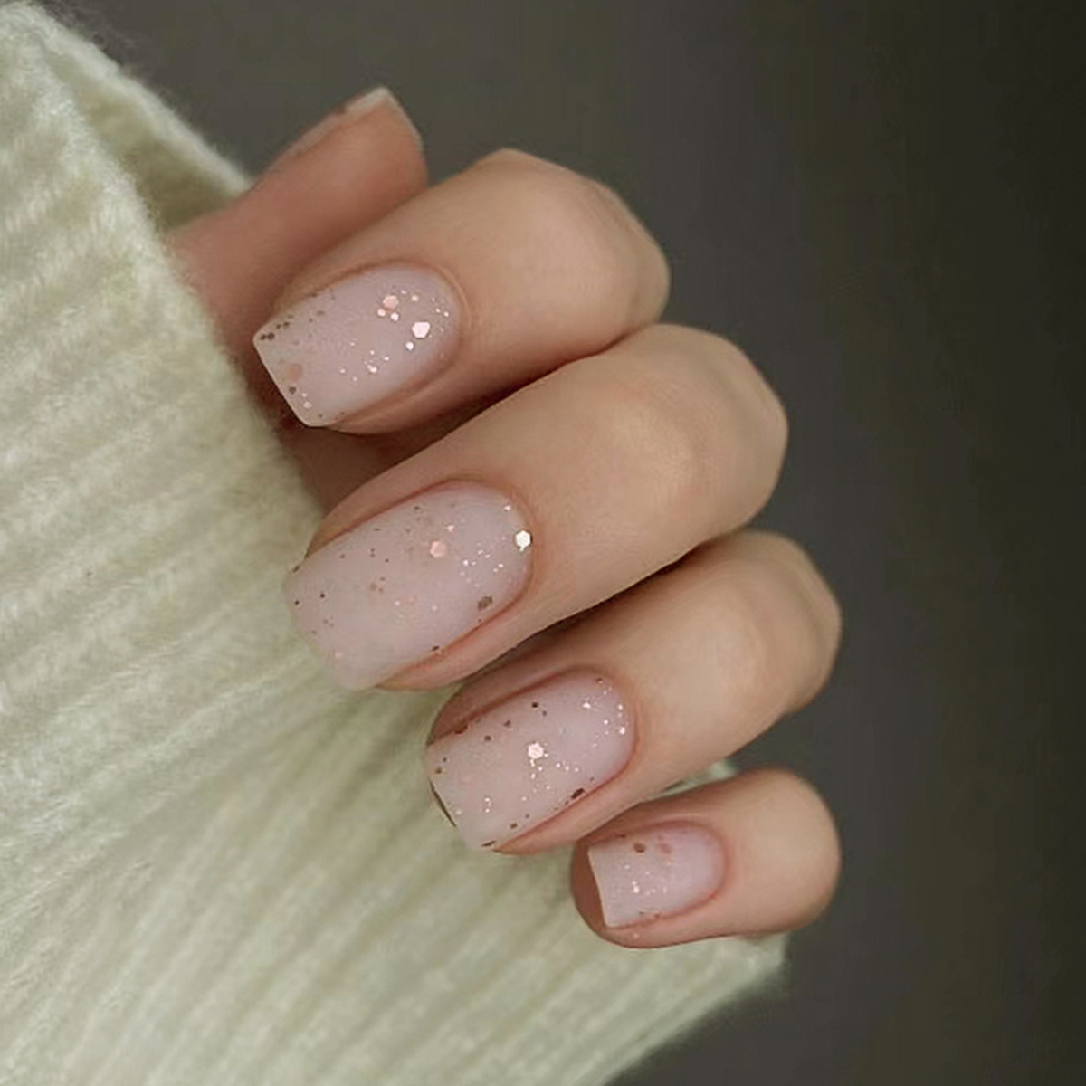 Nail Art Gliter - 24 шт. квадратные матовые текстурные фрагменты