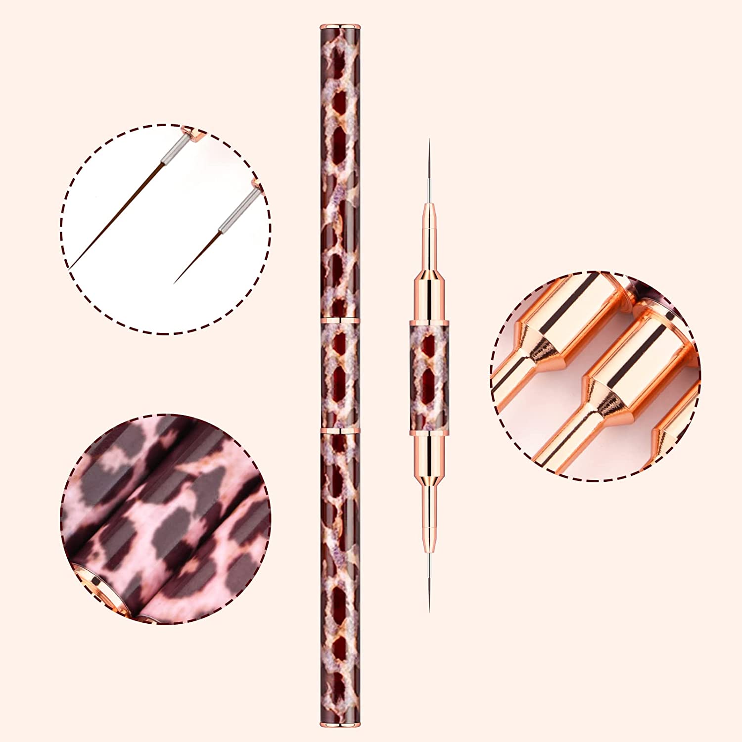 5-25 мм кисти для дизайна ногт – обзор и цена Nail Art Leopard