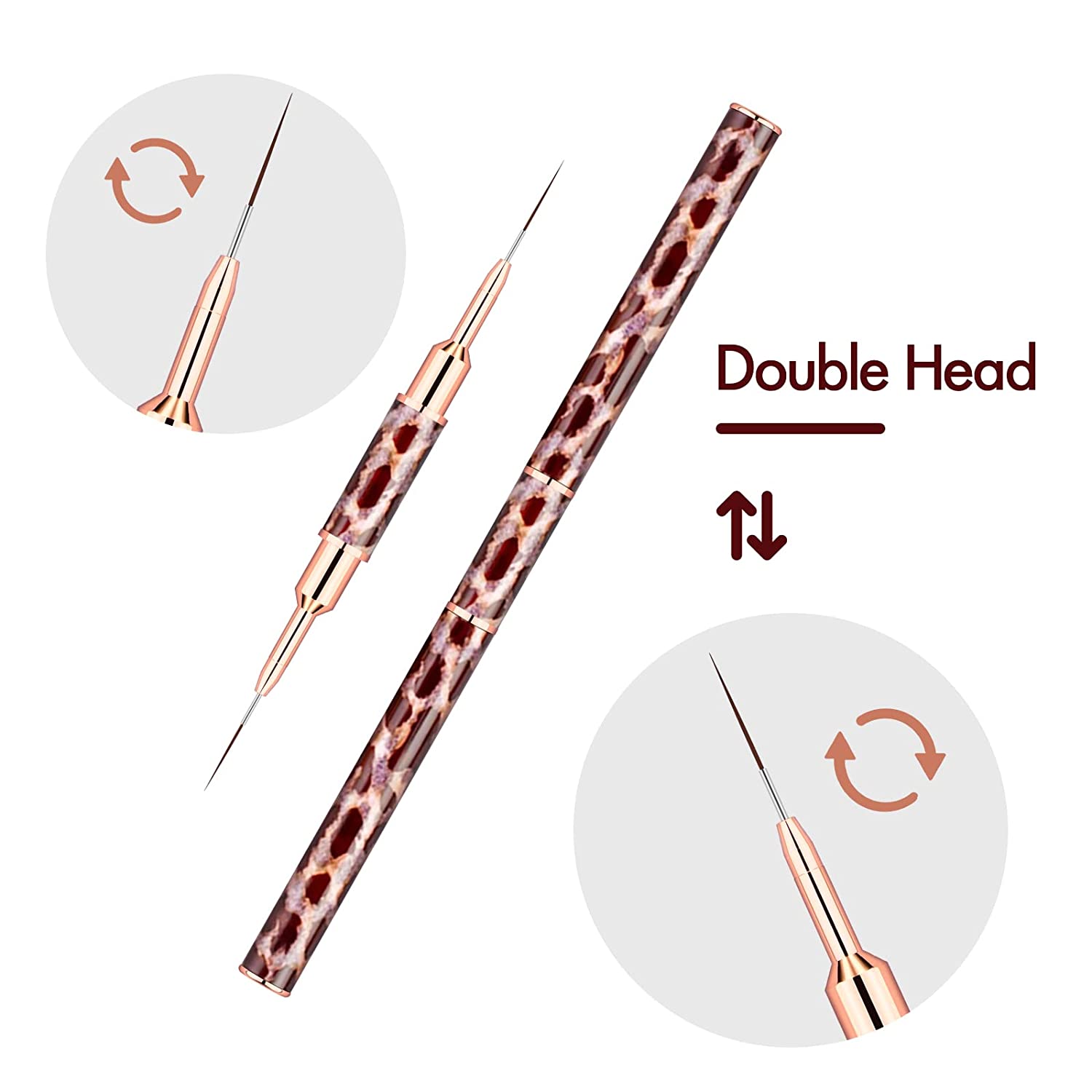 5-25 мм кисти для дизайна ногт – обзор и цена Nail Art Leopard