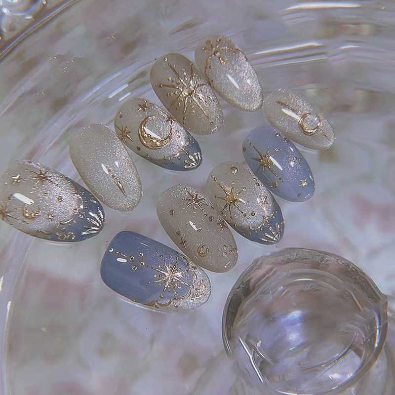 24 шт. Накладные ногти с золот – обзор и цена Nail Art Gliter