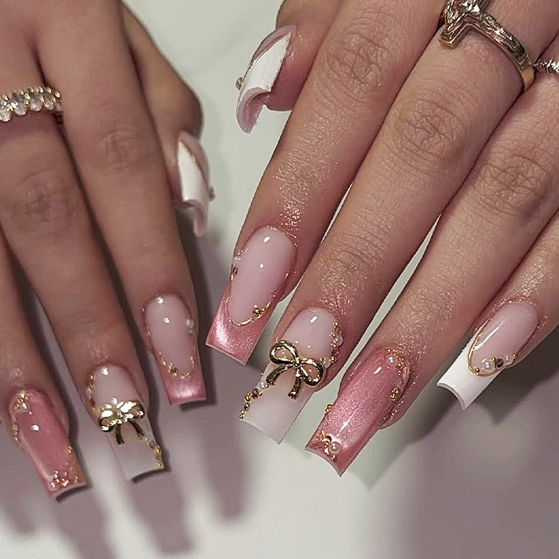 24 шт. милые средние квадратны – обзор и цена Nail Art Press On