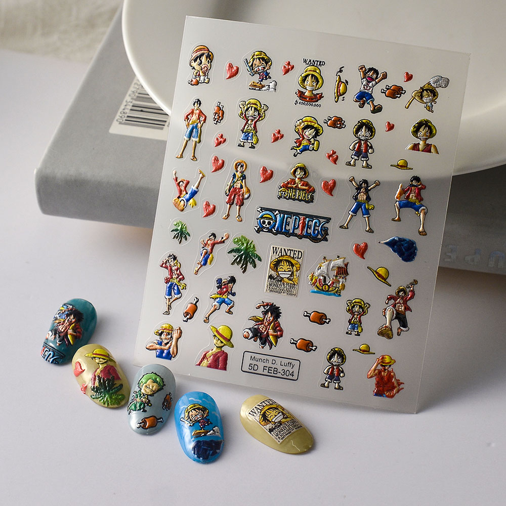 1 шт. Наклейки для ногтей с пе – обзор и цена Nail Art Zoro One Piece
