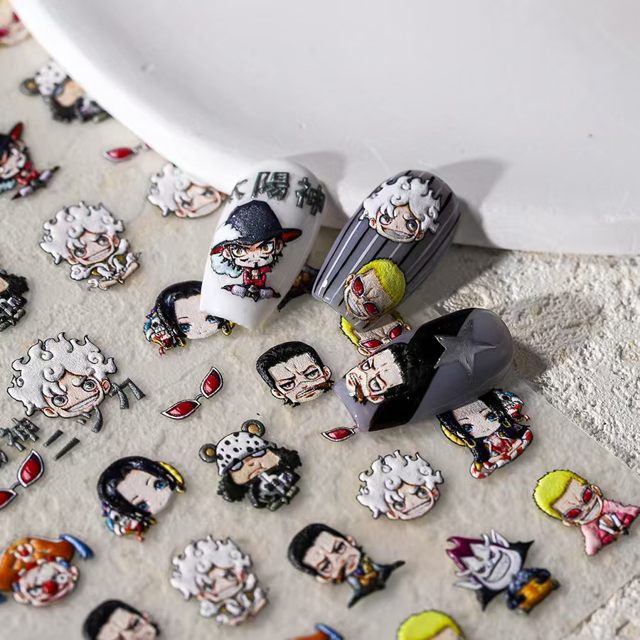 1 шт. Новые 5D наклейки для но – обзор и цена Nail Art Zoro One Piece
