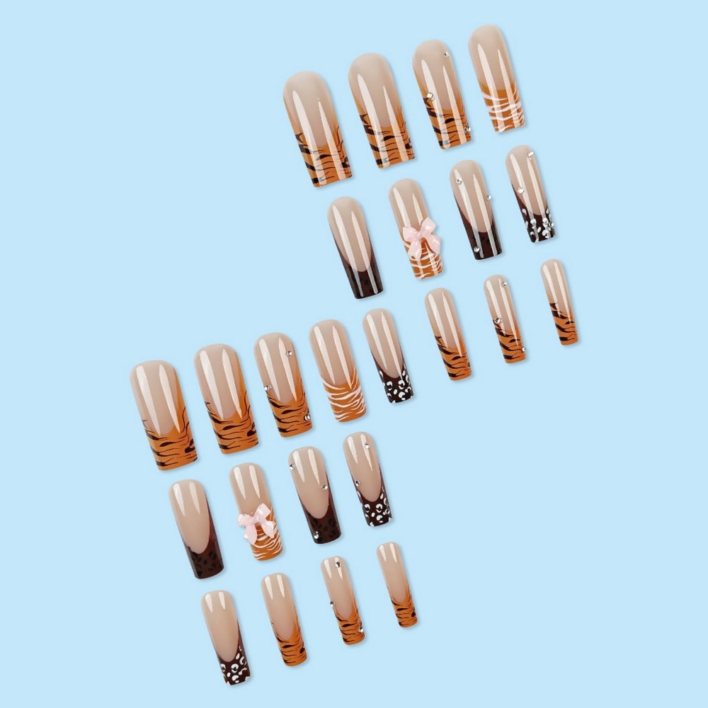 Накладные акриловые ногти с ле – обзор и цена Nail Art Leopard