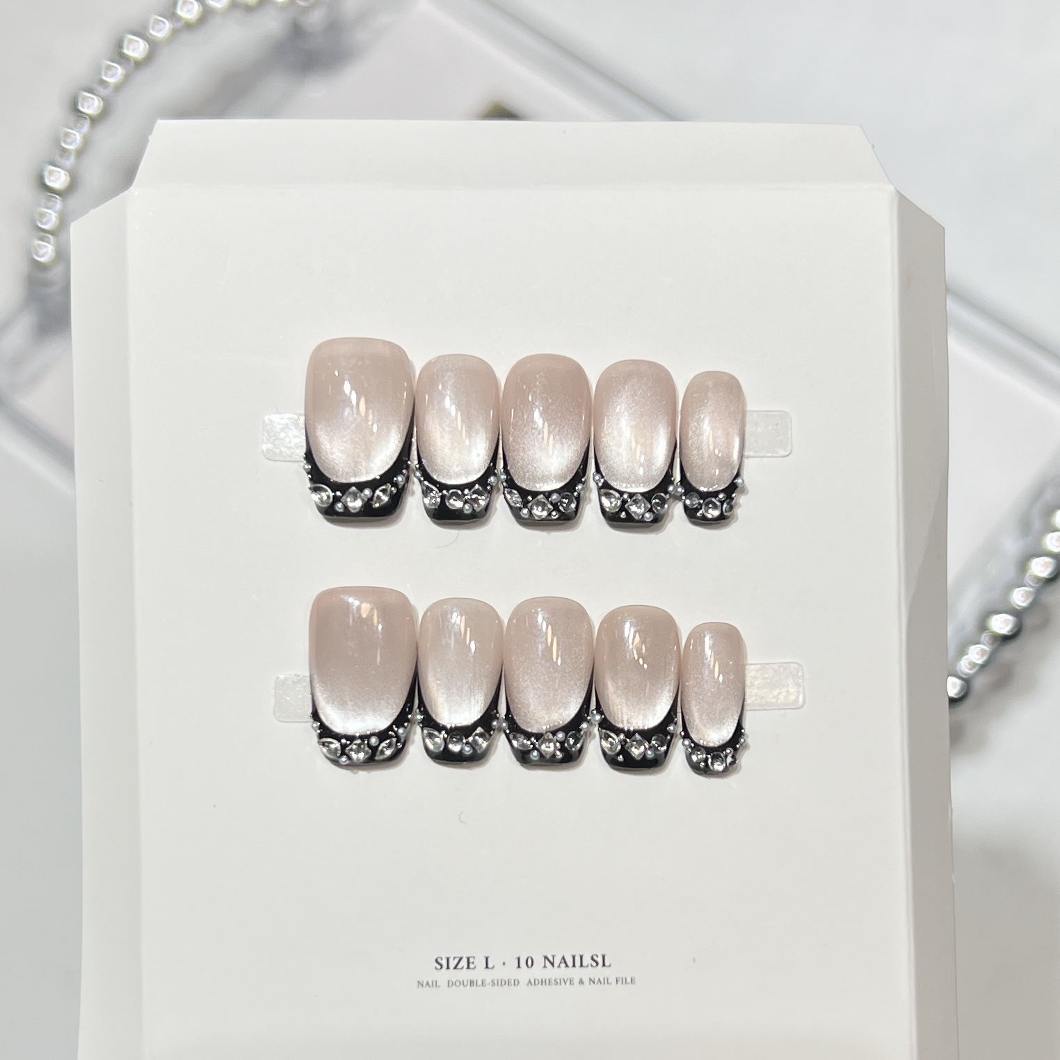 10 шт. черных накладных ногтей – обзор и цена Nail Art Wedding