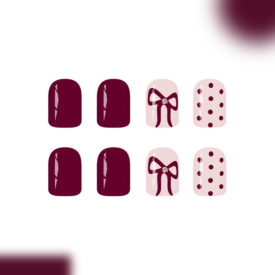 Короткие квадратные накладные  – обзор и цена Nail Art Gliter
