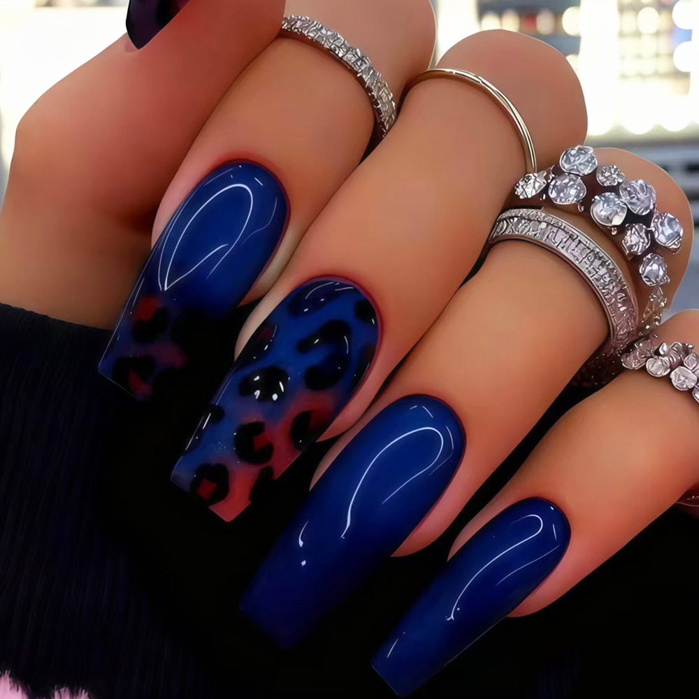 Средние накладные ногти для же – обзор и цена Nail Art Leopard