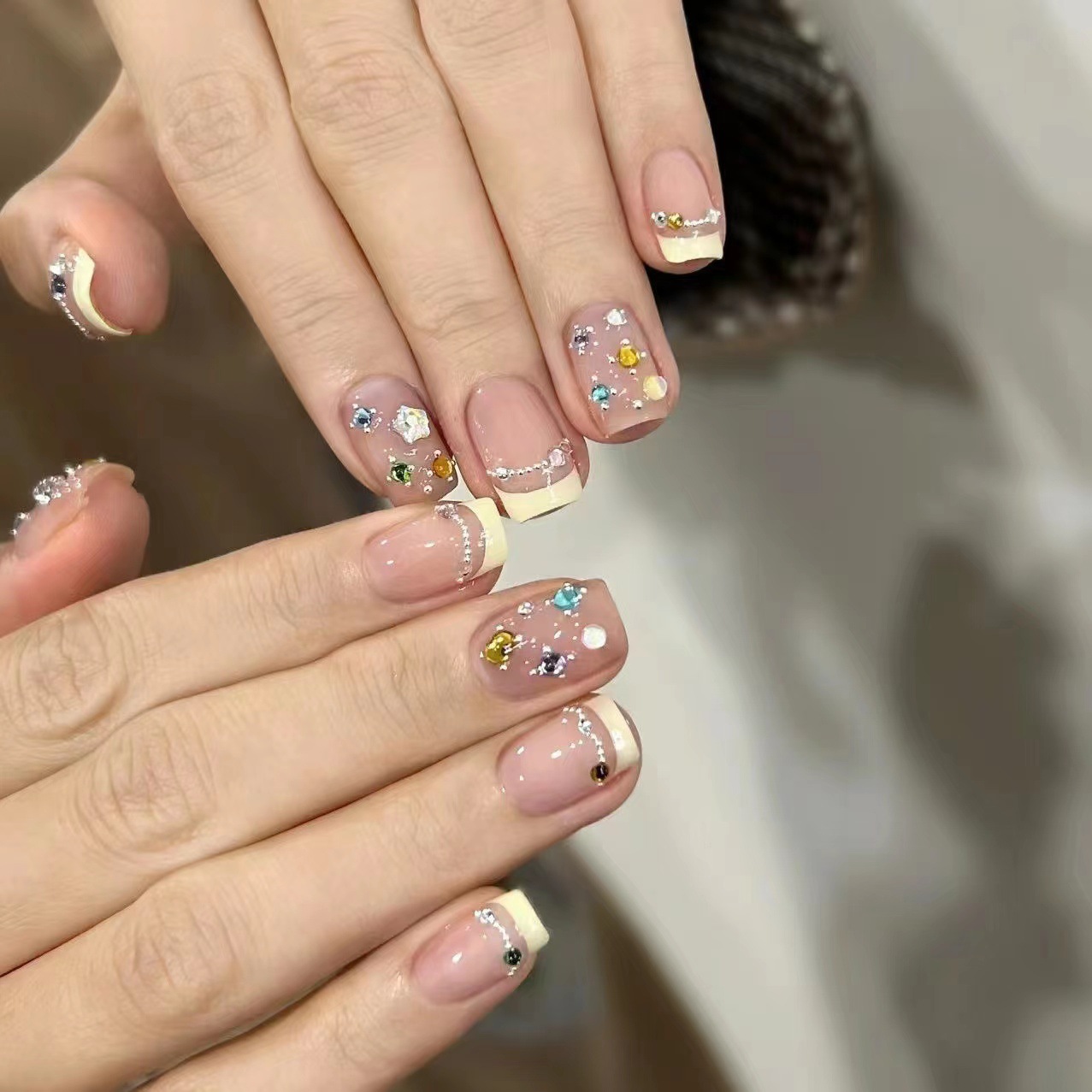 10 шт. короткие квадратные фра – обзор и цена Nail Art Eye Cat