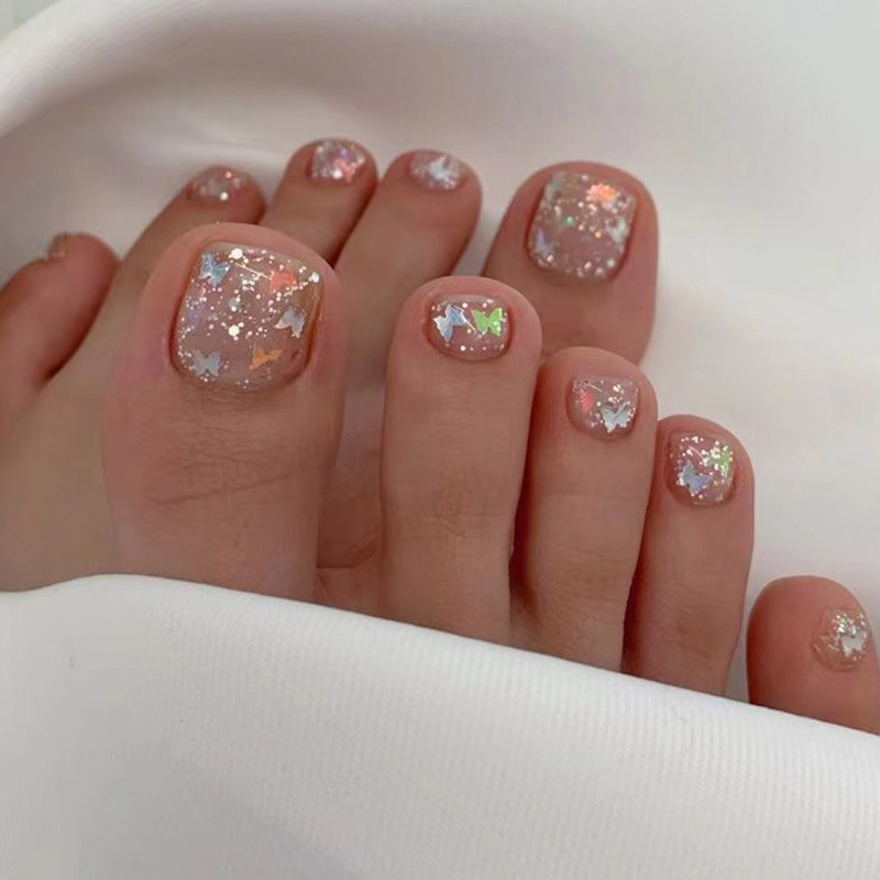24 шт. винно-красных коротких  – обзор и цена Nail Art Gliter