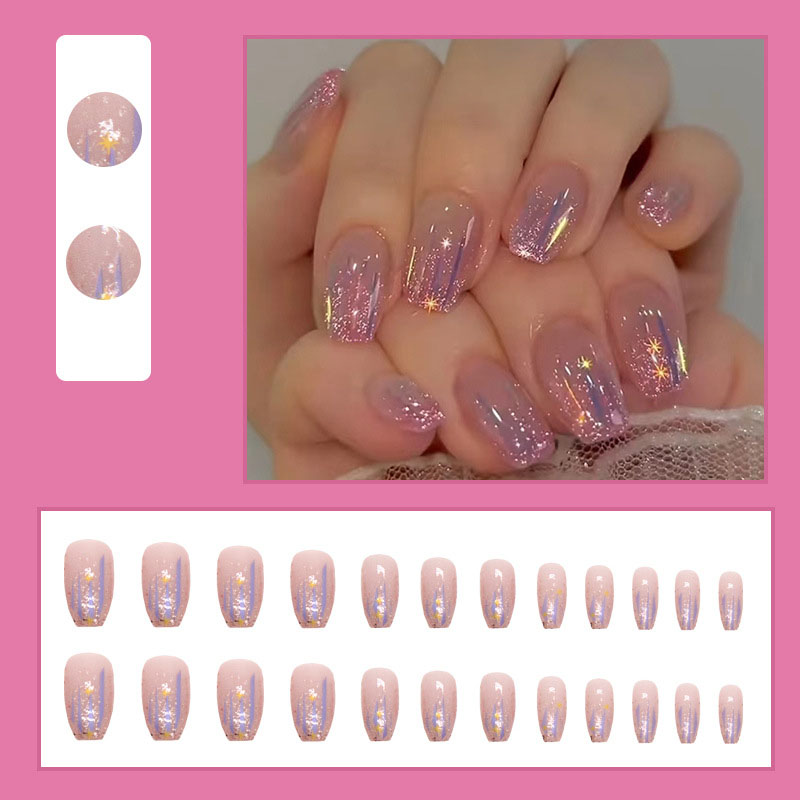 Короткие накладные ногти для ж – обзор и цена Nail Art Gliter