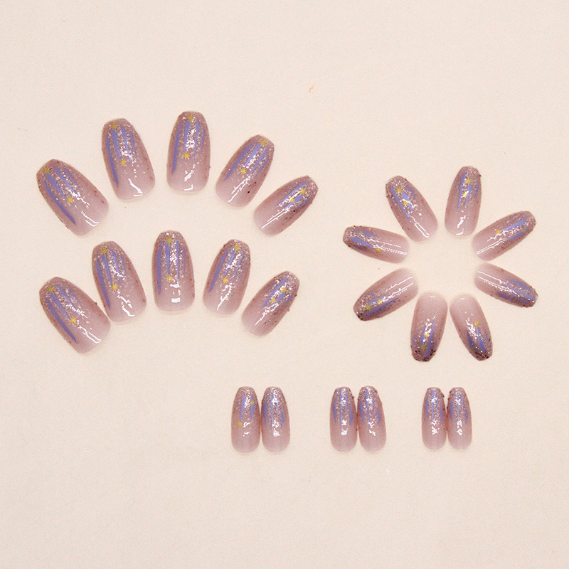 Короткие накладные ногти для ж – обзор и цена Nail Art Gliter