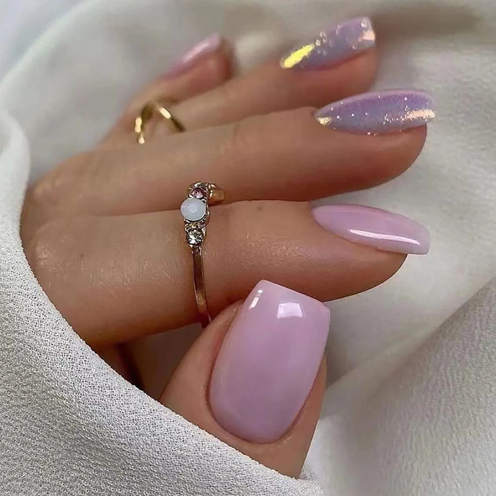Короткие накладные ногти для ж – обзор и цена Nail Art Gliter