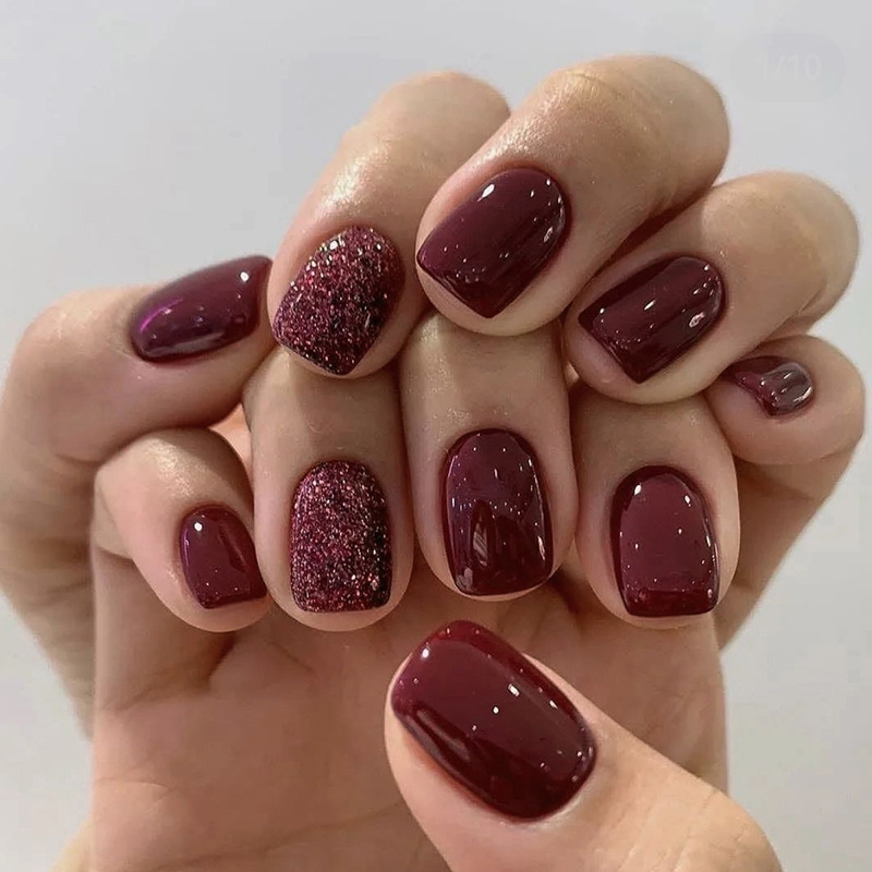24 шт., однотонные накладные н – обзор и цена Nail Art Press On